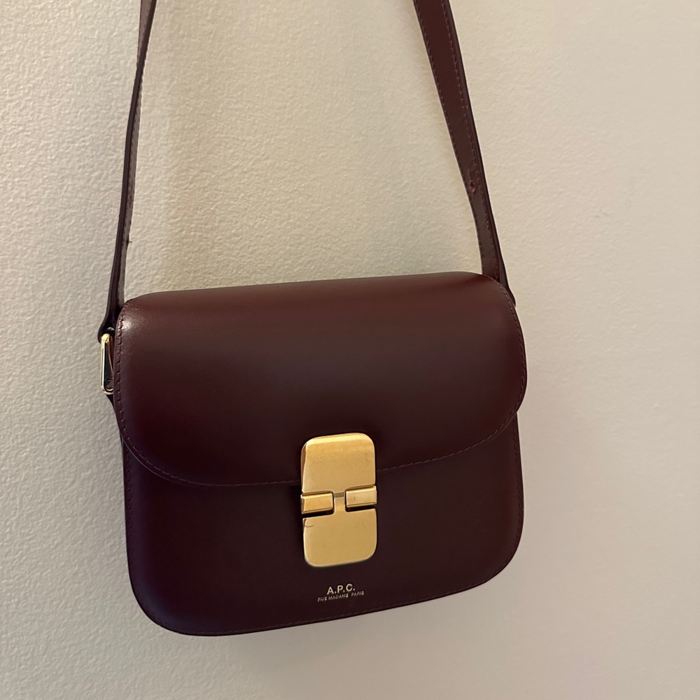 A.P.C. Grace Mini Leather Shoulder Bag